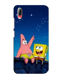 Чехол для Vivo Y93 / Y93S с картинкой «Губка Боб и Патрик ночью»