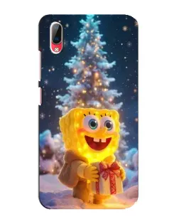 Чехол для Vivo Y93 / Y93S с картинкой «Рождественский Спанч Боб»