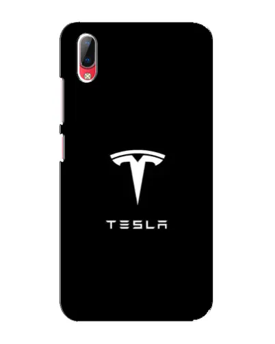 Чехол для Vivo Y93 / Y93S с картинкой «Tesla White Logo»