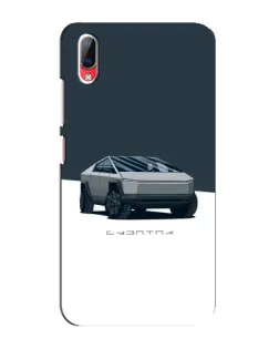 Чехол для Vivo Y93 / Y93S с картинкой «Серебристый Cybertruck Tesla»