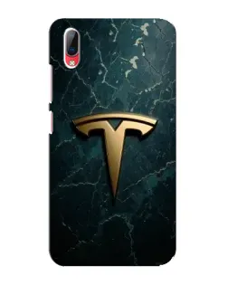 Чехол для Vivo Y93 / Y93S с картинкой «Мраморная Tesla Gold»