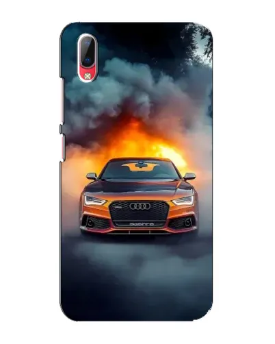 Чехол для Vivo Y93 / Y93S с картинкой «Audi в огненном дыму»