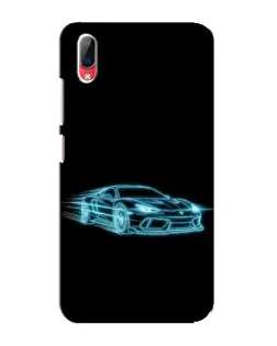 Чехол для Vivo Y93 / Y93S с картинкой «Неоновый контур Lamborghini»