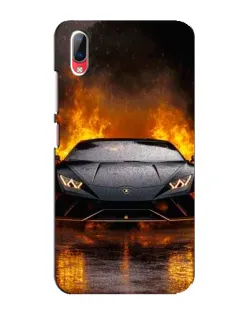Чехол для Vivo Y93 / Y93S с картинкой «Lamborghini в огне»