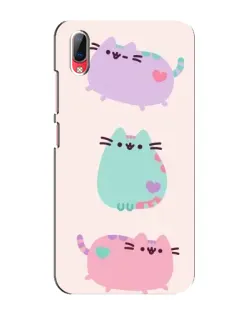 Чехол для Vivo Y93 / Y93S с картинкой «Pusheen трио»