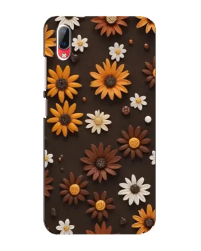 Чехол для Vivo Y93 / Y93S с картинкой «Узор из маленьких подсолнухов»
