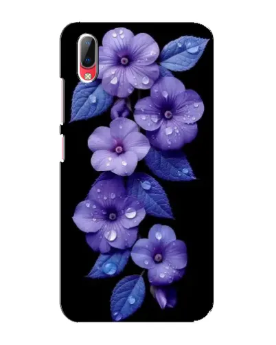 Чехол для Vivo Y93 / Y93S с картинкой «Фиолетовые цветы с росою»