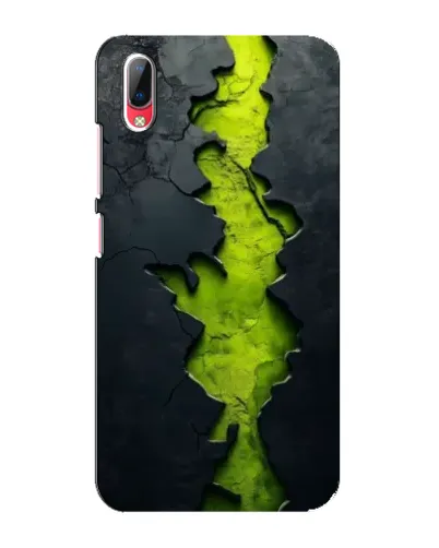 Чехол для Vivo Y93 / Y93S с картинкой «Салатовый разлом скалы»