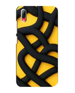 Чехол для Vivo Y93 / Y93S с картинкой «Черное желтое переплетение»