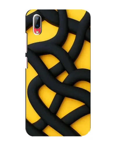 Чехол для Vivo Y93 / Y93S с картинкой «Черное желтое переплетение»