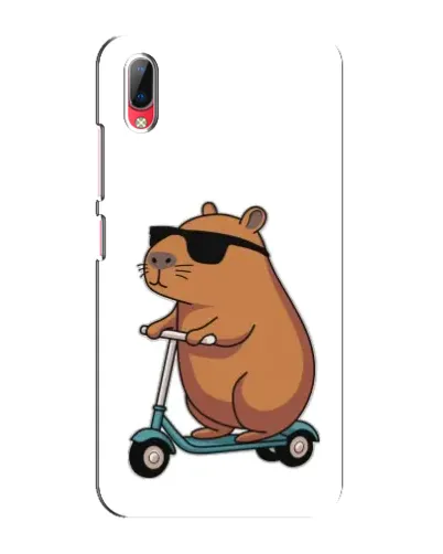 Чехол для Vivo Y93 / Y93S с картинкой «Капибара на самокате»