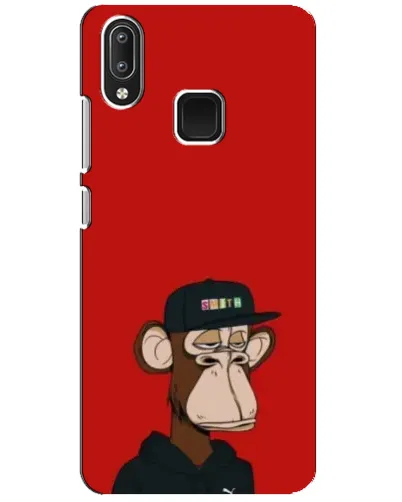 Чехол для Vivo Y95 с картинкой «Bored Ape — красный фон»