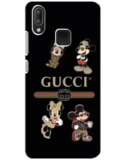 Чехол для Vivo Y95 с картинкой «Gucci — герои Disney и монограмма»