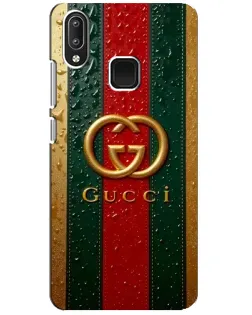 Чехол для Vivo Y95 с картинкой «Gucci — фирменная полоса и золото»