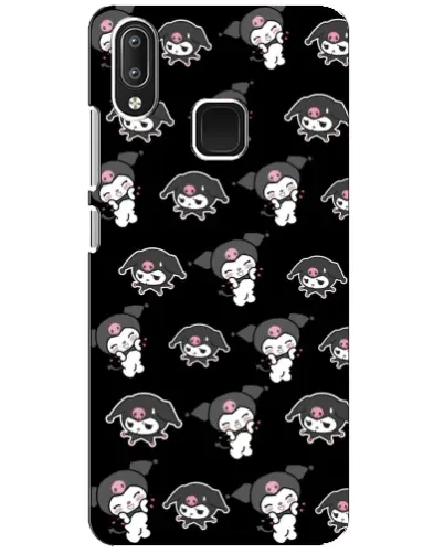 Чехол для Vivo Y95 с картинкой «Черный паттерн Kuromi»