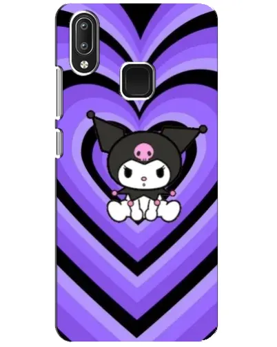 Чехол для Vivo Y95 с картинкой «Kuromi и фиолетовые сердца»