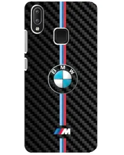 Чехол для Vivo Y95 с картинкой «Эмблема BMW и карбон»