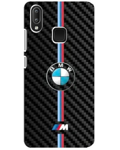 Чехол для Vivo Y95 с картинкой «Эмблема BMW и карбон»