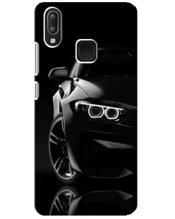 Чехол для Vivo Y95 с картинкой «Черная BMW — профиль»