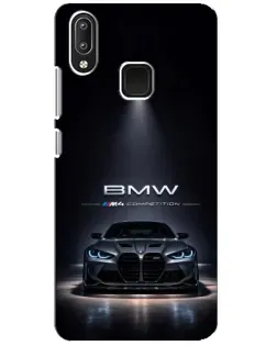 Чехол для Vivo Y95 с картинкой «BMW сквозь ночной город»