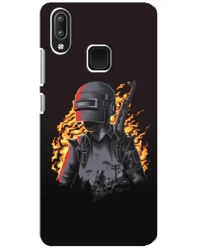 Чохол для Vivo Y95 з картинкою «PUBG — вогняний силует»