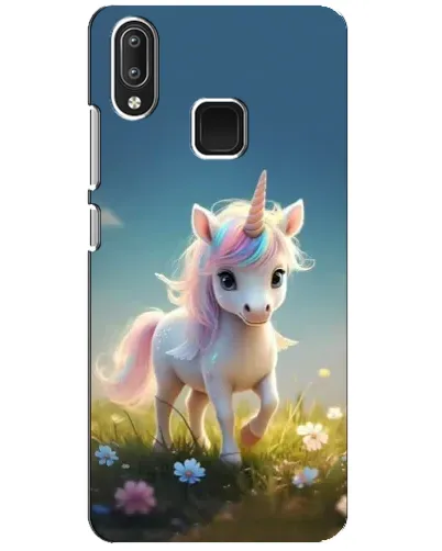 Чехол для Vivo Y95 с картинкой «Единорог на поляне»