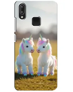 Чехол для Vivo Y95 с картинкой «Пара единорогов»