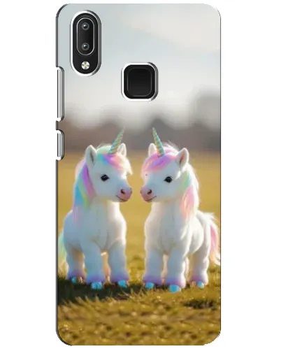 Чехол для Vivo Y95 с картинкой «Пара единорогов»