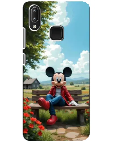 Чехол для Vivo Y95 с картинкой «Микки на скамейке»