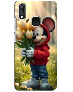 Чехол для Vivo Y95 с картинкой «Микки с тюльпанами»