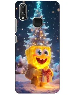 Чехол для Vivo Y95 с картинкой «Рождественский Спанч Боб»