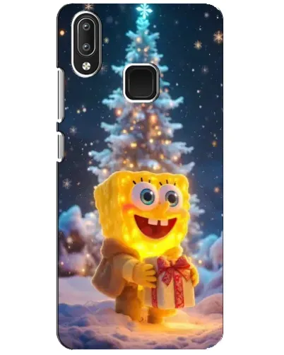Чехол для Vivo Y95 с картинкой «Рождественский Спанч Боб»