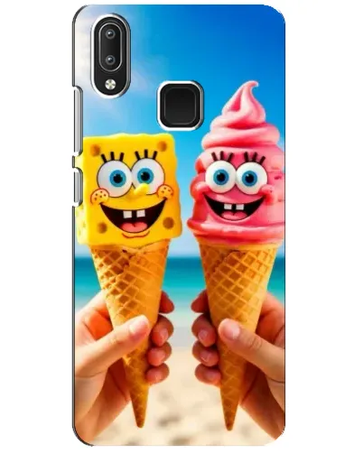 Чехол для Vivo Y95 с картинкой «Спанч Боб мороженое»