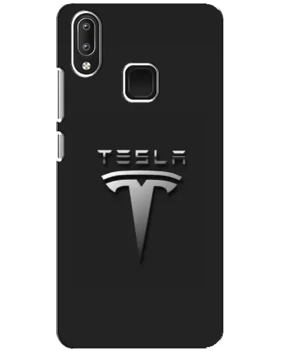 Чехол для Vivo Y95 с картинкой «Стальной логотип Tesla»