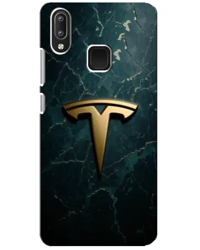 Чехол для Vivo Y95 с картинкой «Мраморная Tesla Gold»
