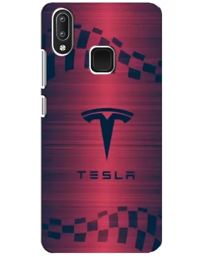 Чехол для Vivo Y95 с картинкой «Тесла красный карбон»