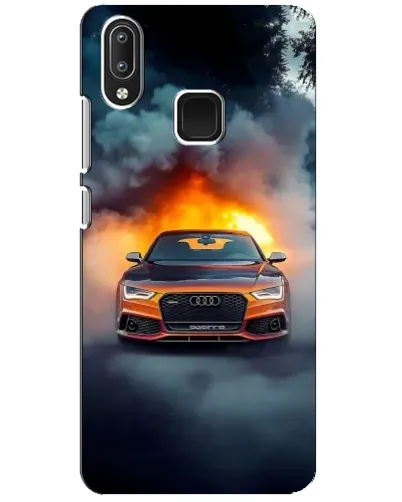 Чехол для Vivo Y95 с картинкой «Audi в огненном дыму»