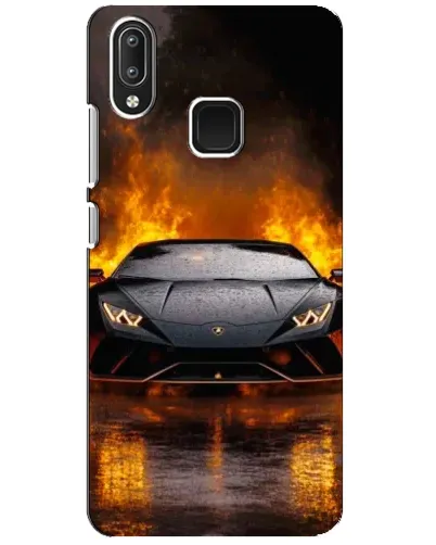 Чехол для Vivo Y95 с картинкой «Lamborghini в огне»