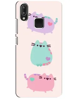 Чехол для Vivo Y95 с картинкой «Pusheen трио»