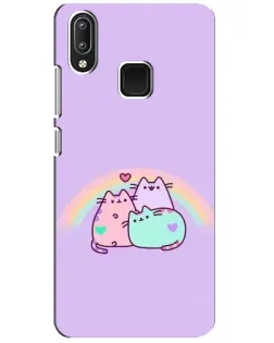 Чехол для Vivo Y95 с картинкой «Радужные Пушины»