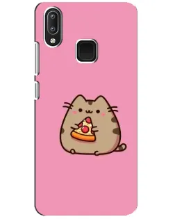 Чехол для Vivo Y95 с картинкой «Пушин с пиццей»