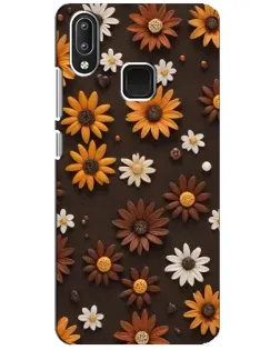 Чохол для Vivo Y95 з картинкою «Візерунок з маленьких соняшників»