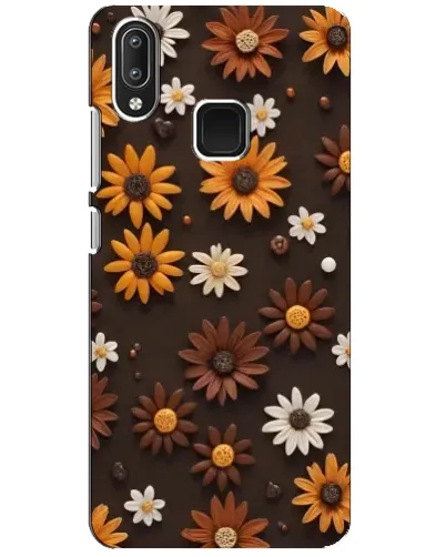 Чохол для Vivo Y95 з картинкою «Візерунок з маленьких соняшників»