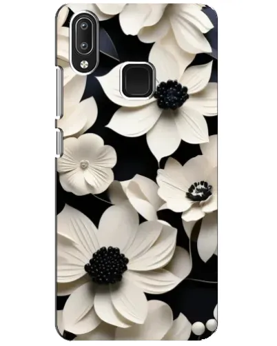Чохол для Vivo Y95 з картинкою «Об'ємні білі квіти»