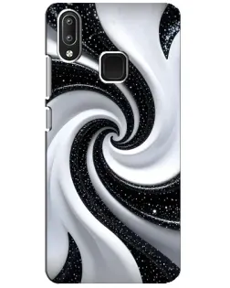 Чохол для Vivo Y95 з картинкою «Чорно-біла спіраль»