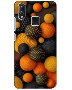 Чехол для Vivo Y95 с картинкой «Объемные оранжевые сферы»