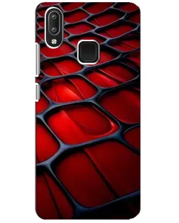 Чехол для Vivo Y95 с картинкой «Красная глянцевая сетка»