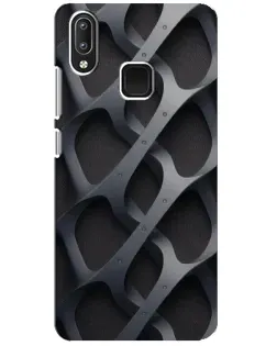 Чехол для Vivo Y95 с картинкой «Объемное серое плетение»