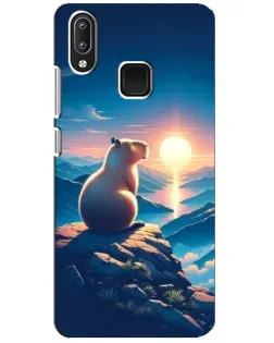 Чехол для Vivo Y95 с картинкой «Закат солнца с капибарой» Чехол для Vivo Y95 с картинкой «Закат солнца с капибарой»
