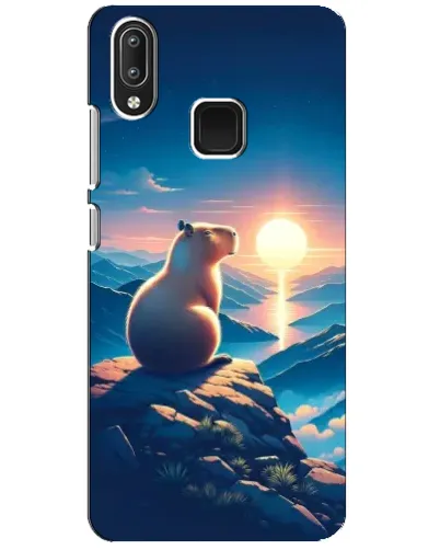 Чехол для Vivo Y95 с картинкой «Закат солнца с капибарой» Чехол для Vivo Y95 с картинкой «Закат солнца с капибарой»